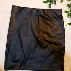 Faux leather skirt